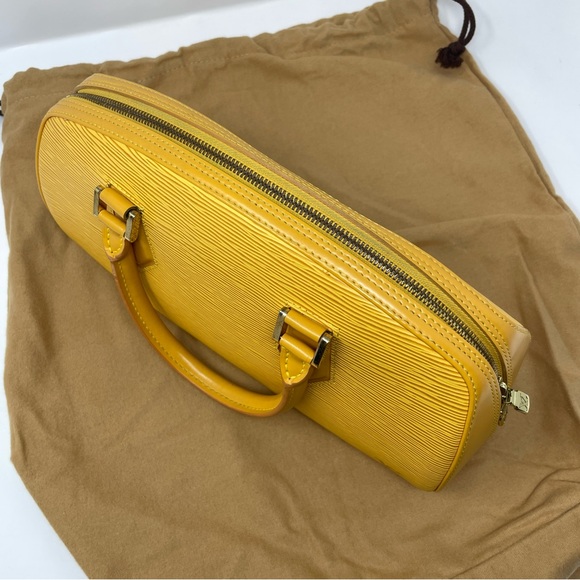 LOUIS Vuitton LV Hand Bag Jasmin Yellow Purse with Wallet - Picture 4 of 16